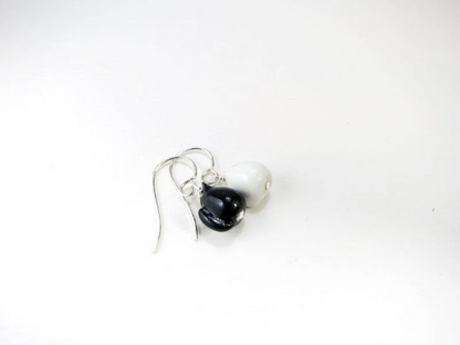 Black & White Cat Dangle Earrings