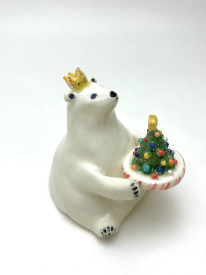 Christmas Bear Figurine