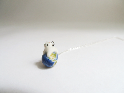 Tiny Earth Cat Necklace