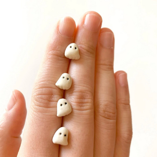 Tiny Ghost Stud Earrings