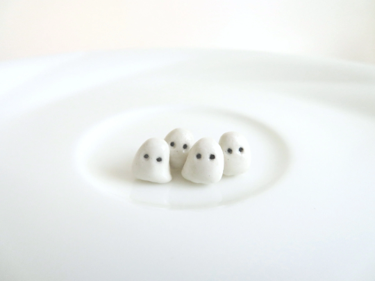 Tiny Ghost Stud Earrings
