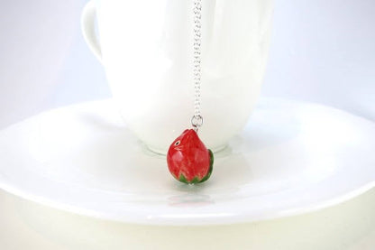 Strawberry Cat Necklace