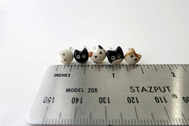 Tiny Cat Stud Earrings