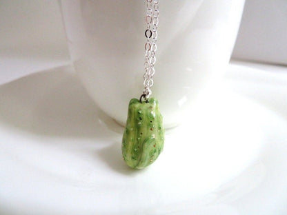 Pickle Cat Necklace