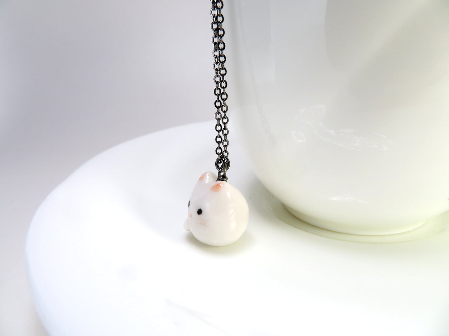 White Cat Necklace
