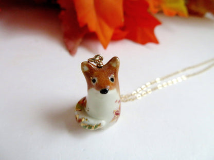 Leaf Fox Necklace