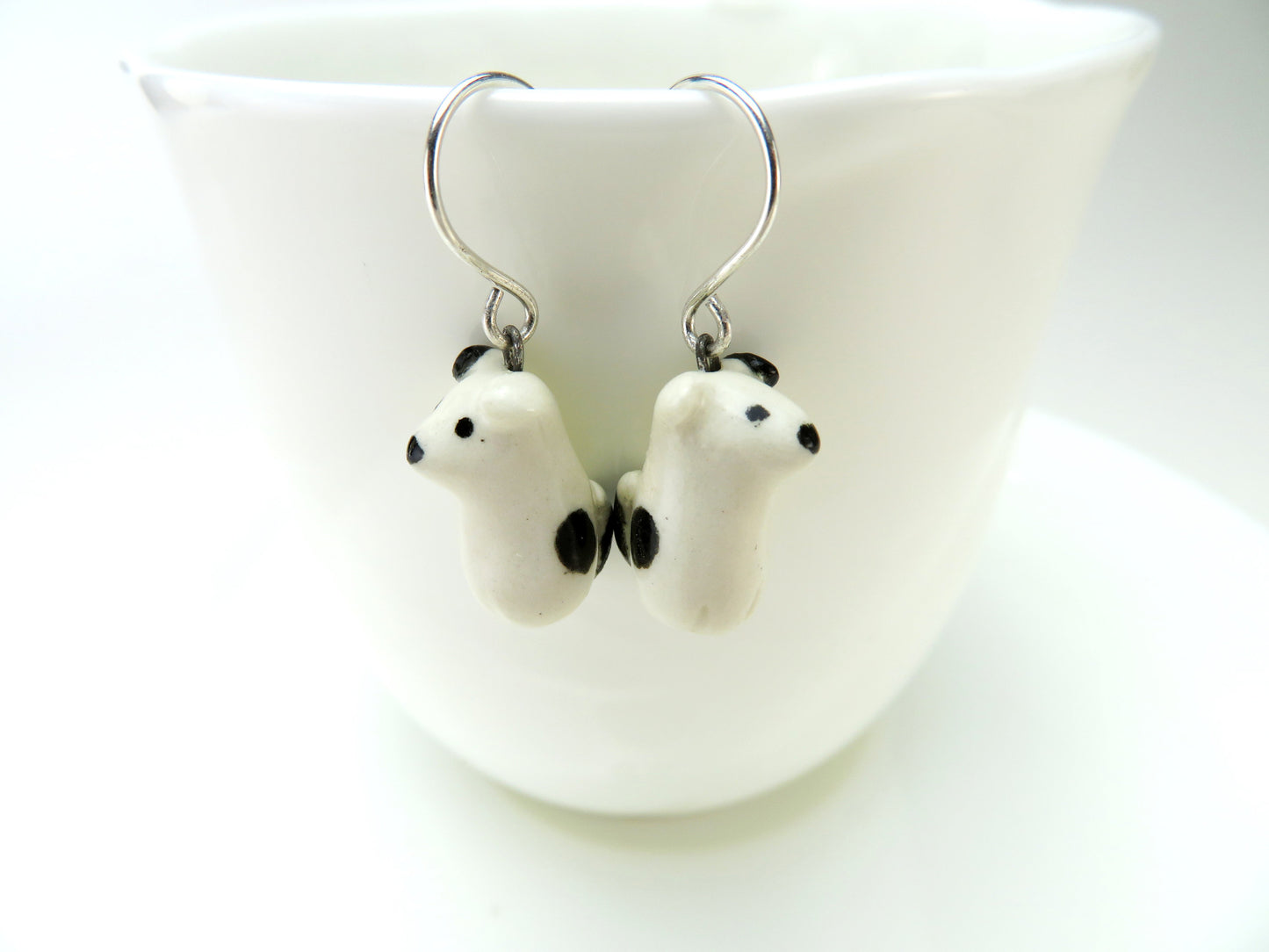 Black & White Dog Earrings