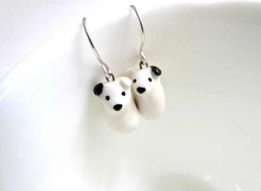 Black & White Dog Earrings