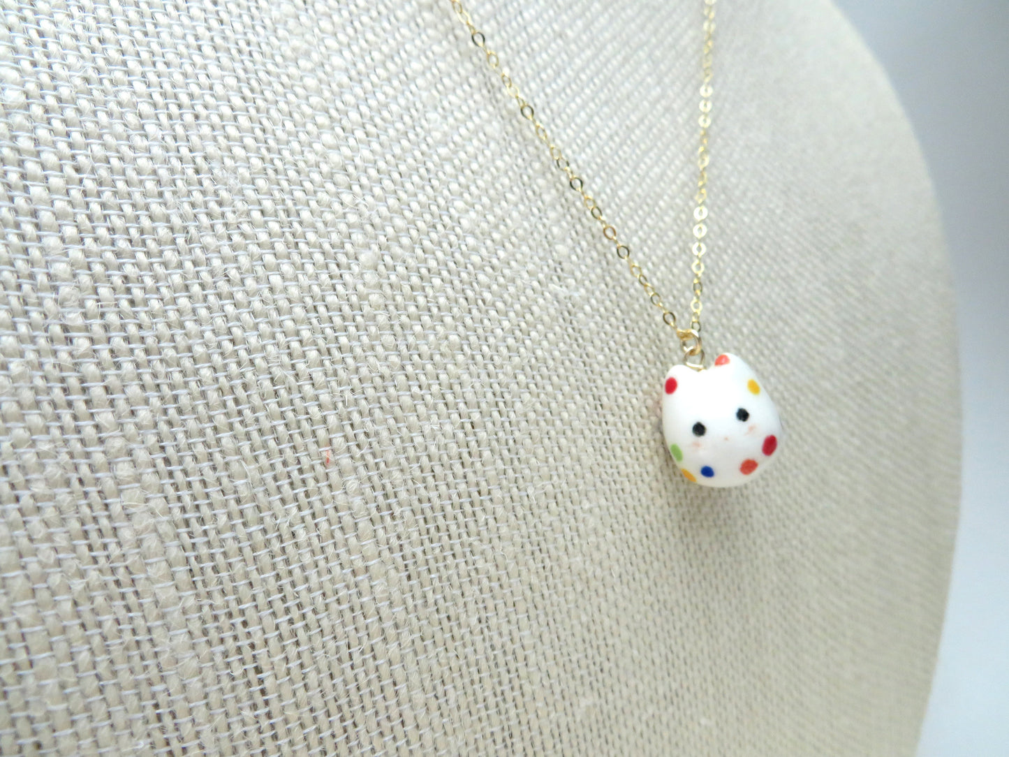 Polka Dot Cat Necklace