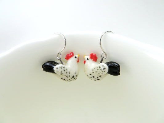 Rooster Dangle Earrings