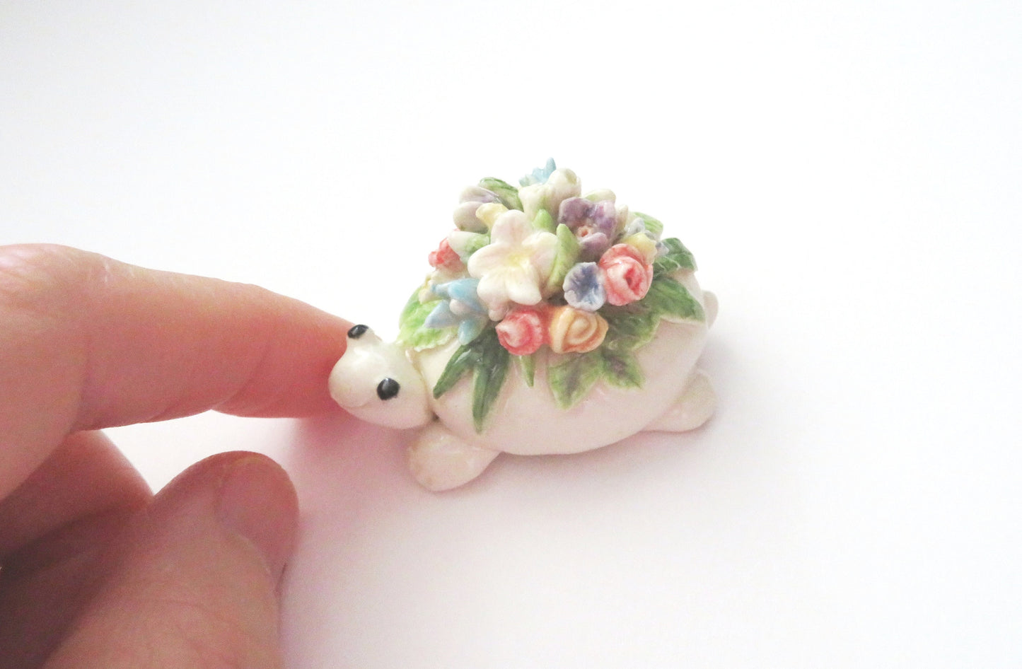 Flower Tortoise Figurine