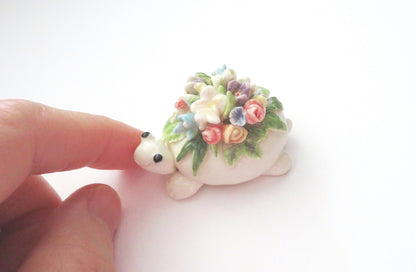 Flower Tortoise Figurine