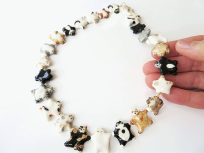 Flat Cat Dangle Earrings