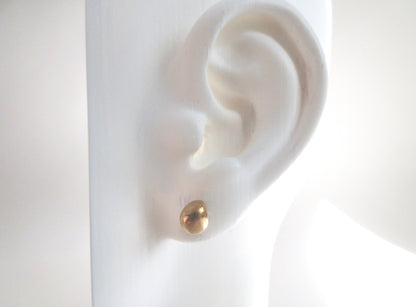 Tiny Hen and Golden Egg Stud Earrings