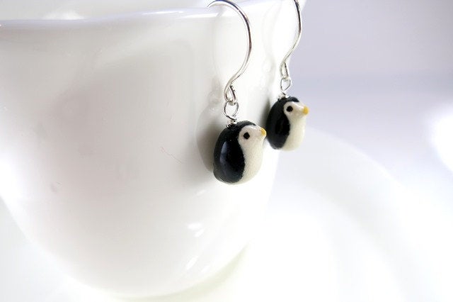 Penguin Dangle Earrings