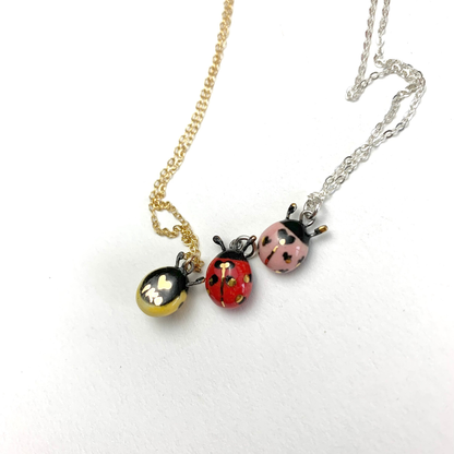 Tiny Ladybug Charm Necklace