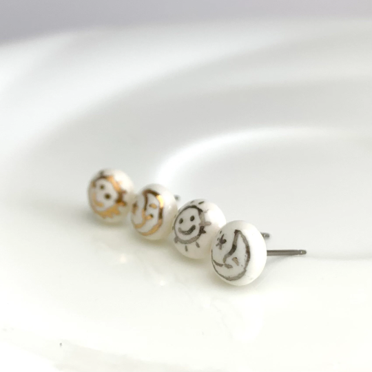 Sun & Moon Stud Earrings